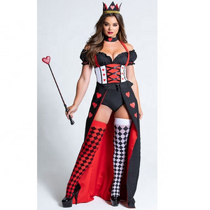 Amazon Hot Selling Royal Heart Queen Costume sexy queen of hearts costume