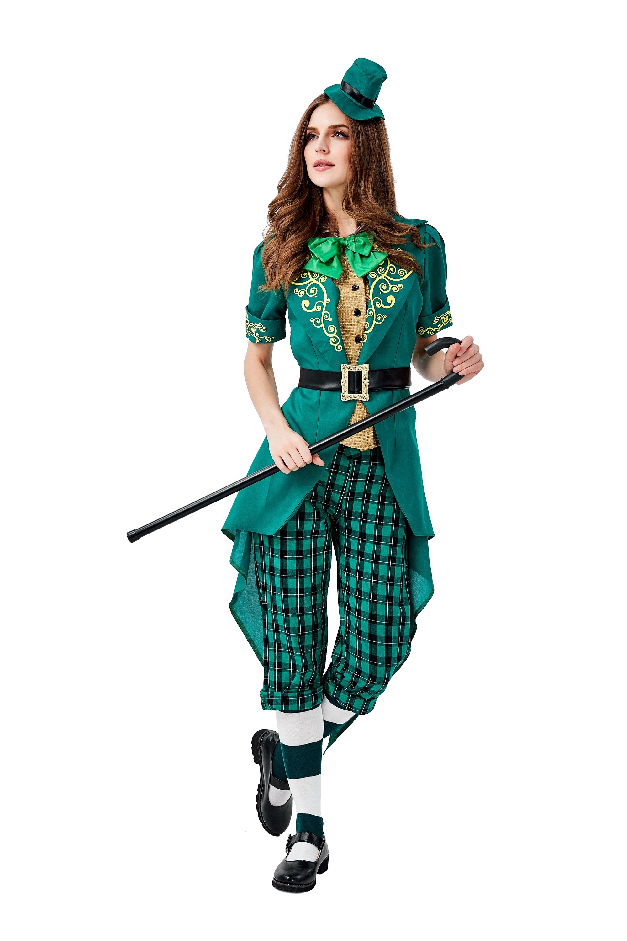 Lucky Leprechaun Adult Costume Fancy Dress Ladies St Patrick Day Irish Costumes