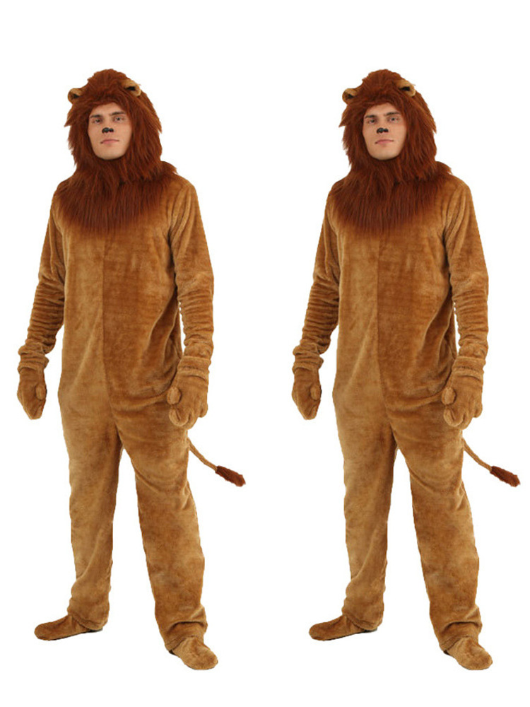 Halloween Carnival Cosplay Animal Costumes Performance Clothes Children Lion Long Hair Lion King Costume