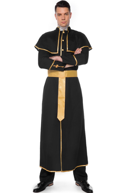 Halloween costumes disguised Jesus Christ male missionary priest dress maria priest nun role play