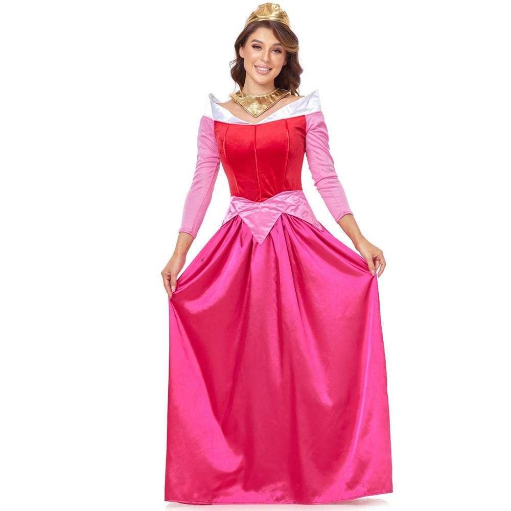 Pink Princess Peach Dress Adult Cosplay Costume For Women Halloween Party Fancy Dress Carnival Outfits