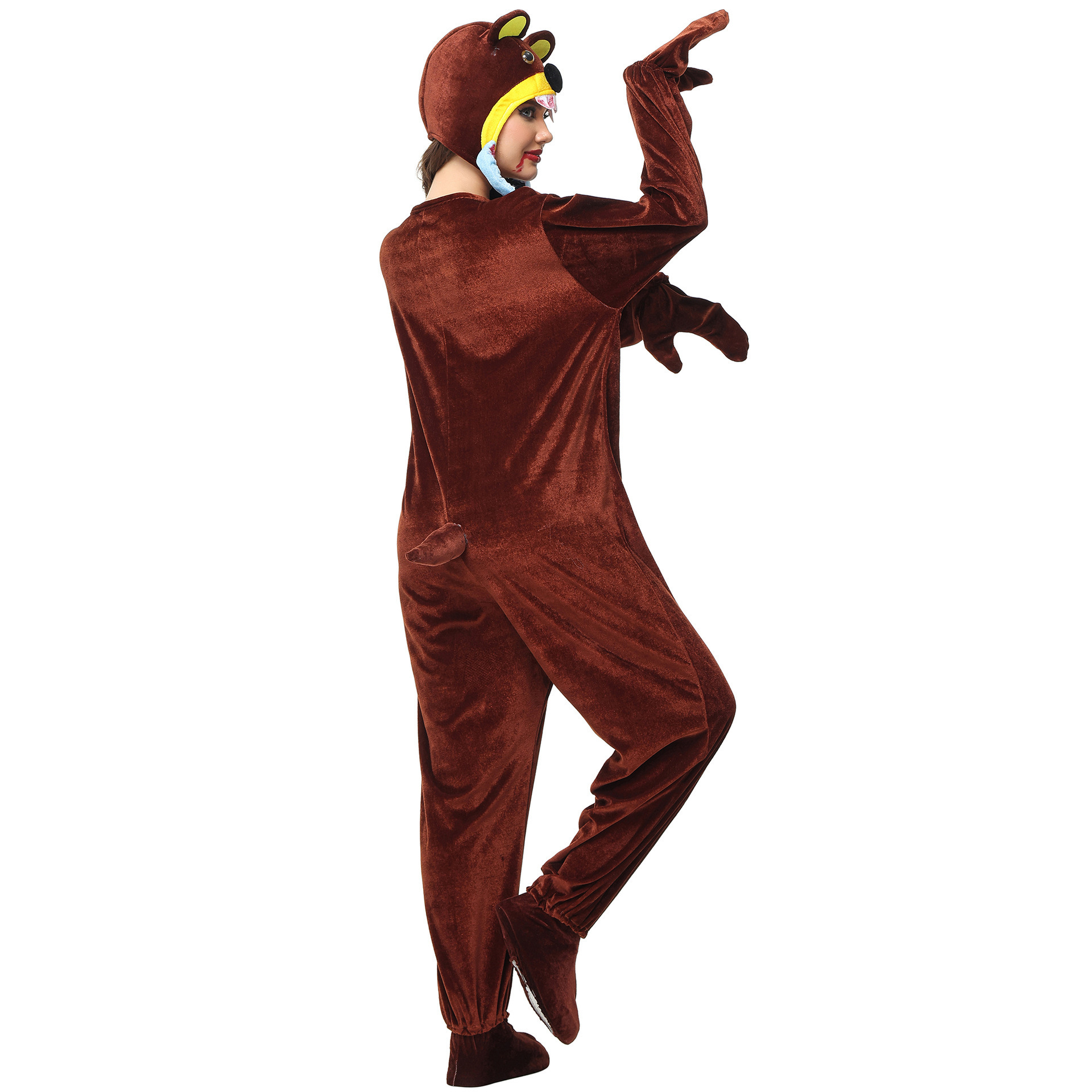 2023 Latest Costume Adult Cosplay Brown Bear Goat Man-eater Bear Action Costume Children's Show School Celebration Costume