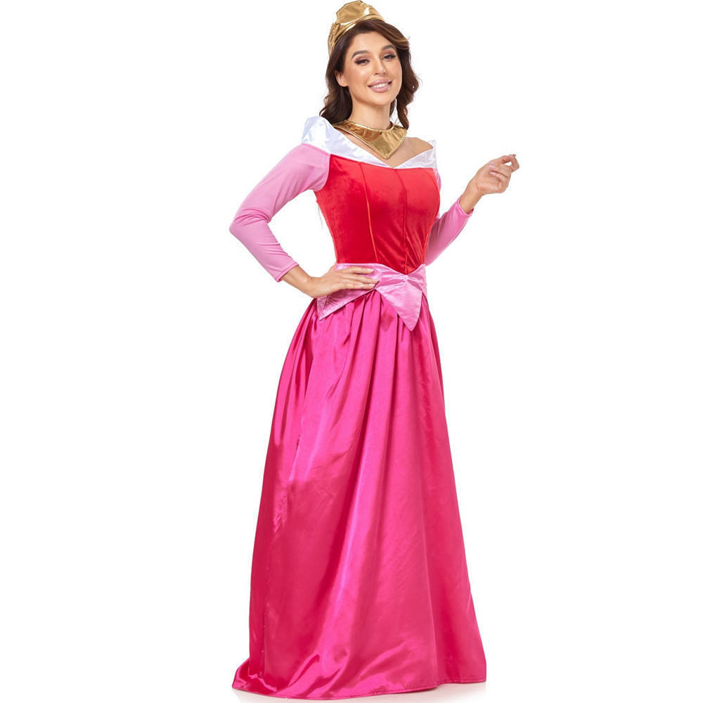 Pink Princess Peach Dress Adult Cosplay Costume For Women Halloween Party Fancy Dress Carnival Outfits