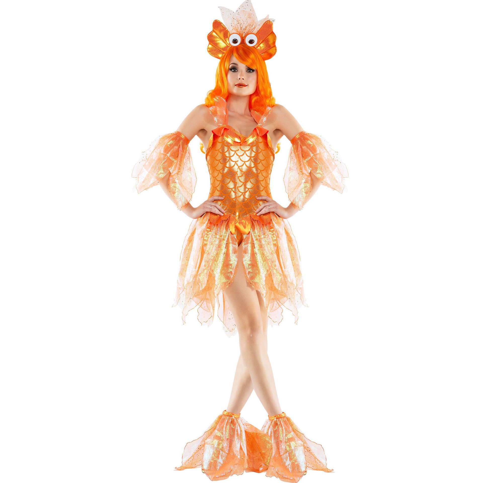 New Halloween Costume Cos Mermaid Dress Adult Sexy Goldfish Cosplay Costume