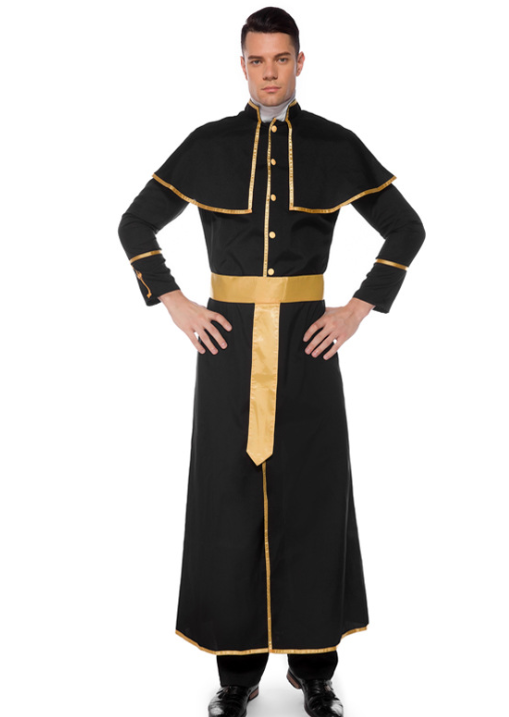 Halloween costumes disguised Jesus Christ male missionary priest dress maria priest nun role play