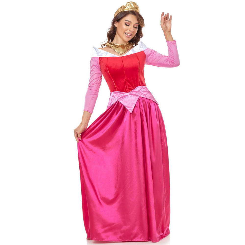 Pink Princess Peach Dress Adult Cosplay Costume For Women Halloween Party Fancy Dress Carnival Outfits