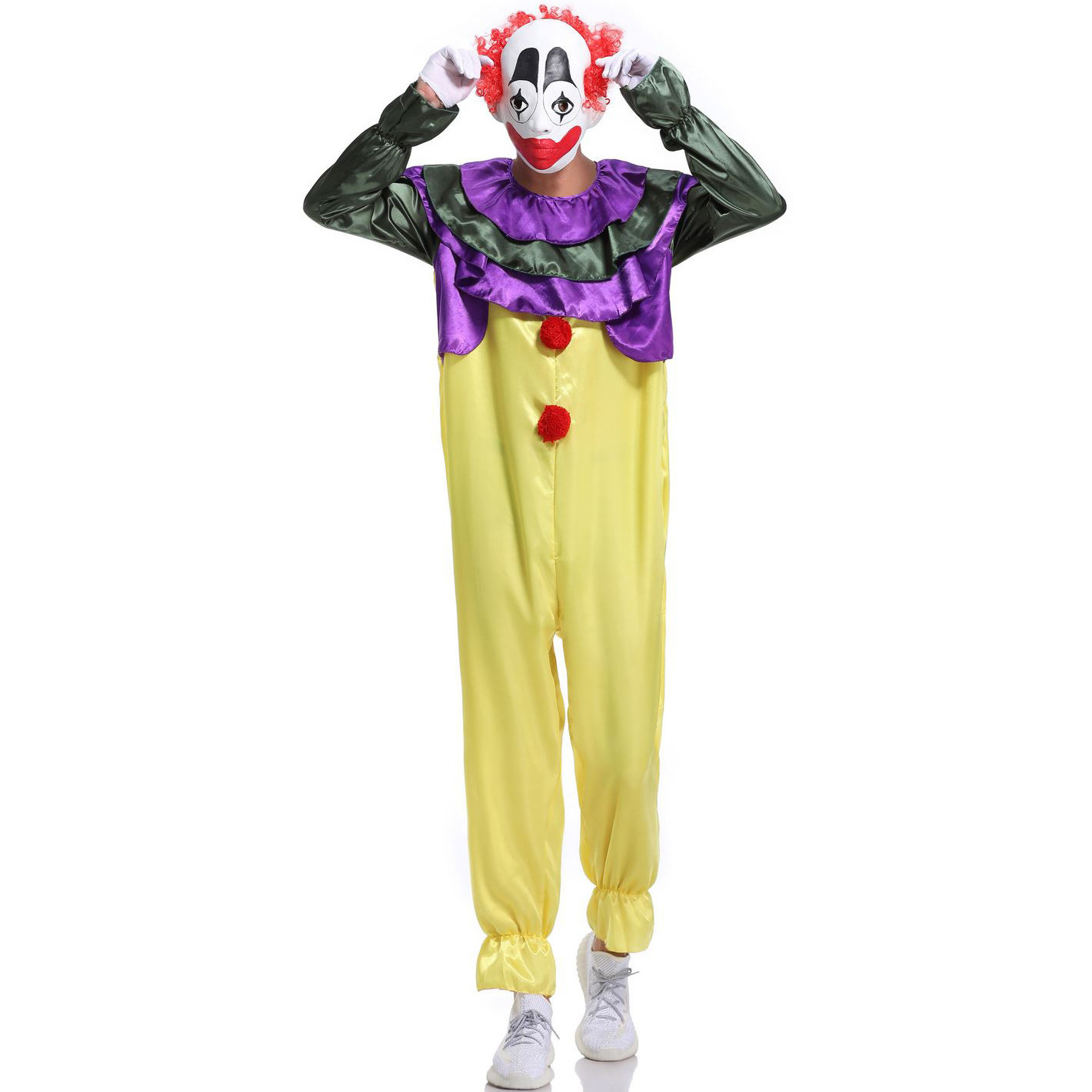 Halloween Carnival Party Fancy Dress Clown Back Soul Costumes Men's Clown Costume