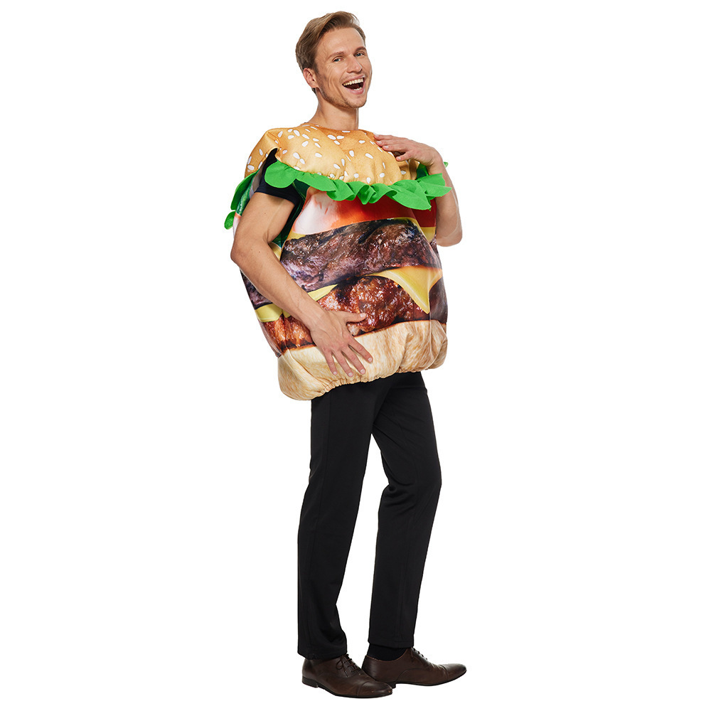 Adult Cos Delicious Food Fancy Dress halloween Party Funny Hamburger Costumes for Women