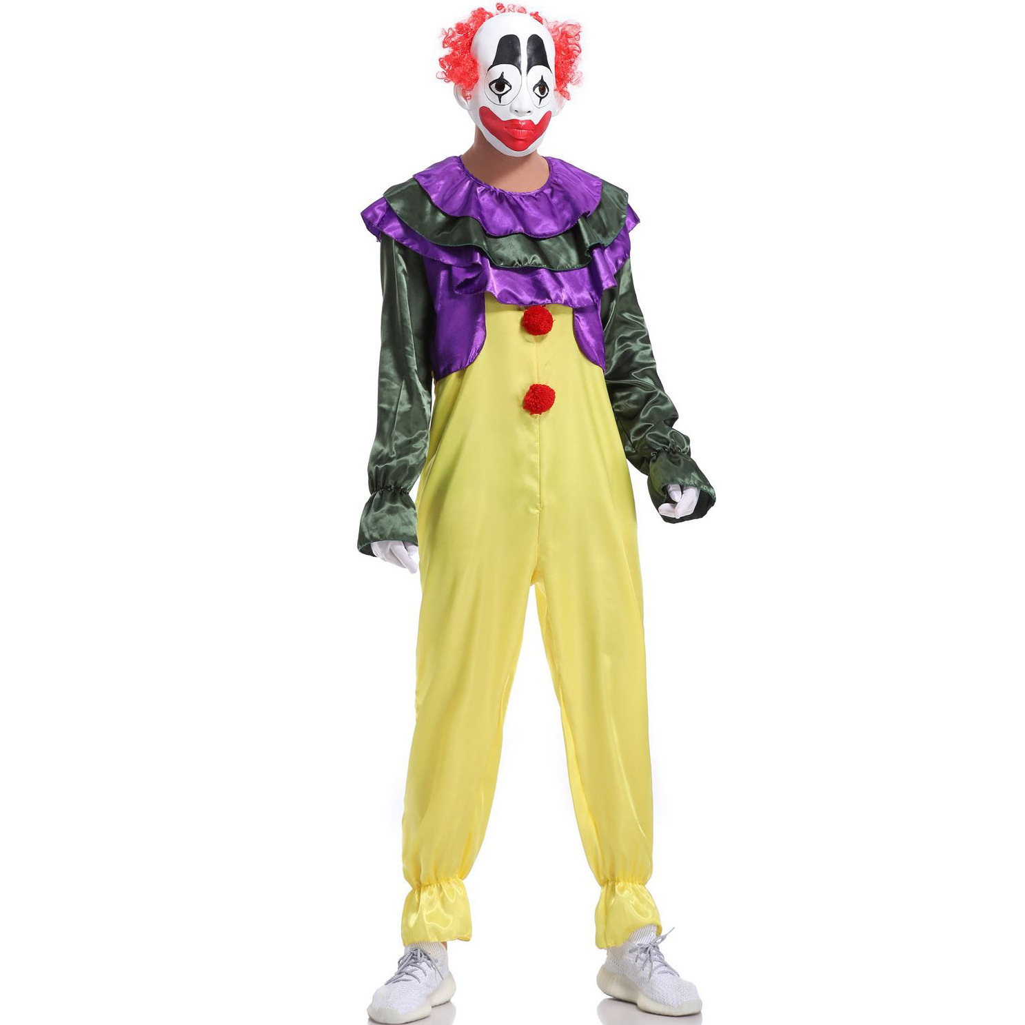 Halloween Carnival Party Fancy Dress Clown Back Soul Costumes Men's Clown Costume