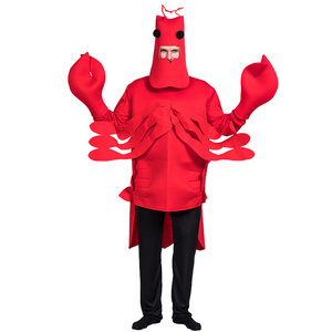 Adult Halloween Carnival Party Cosplay Uniform Red Crab Lobster Costume Crawfish Outfit