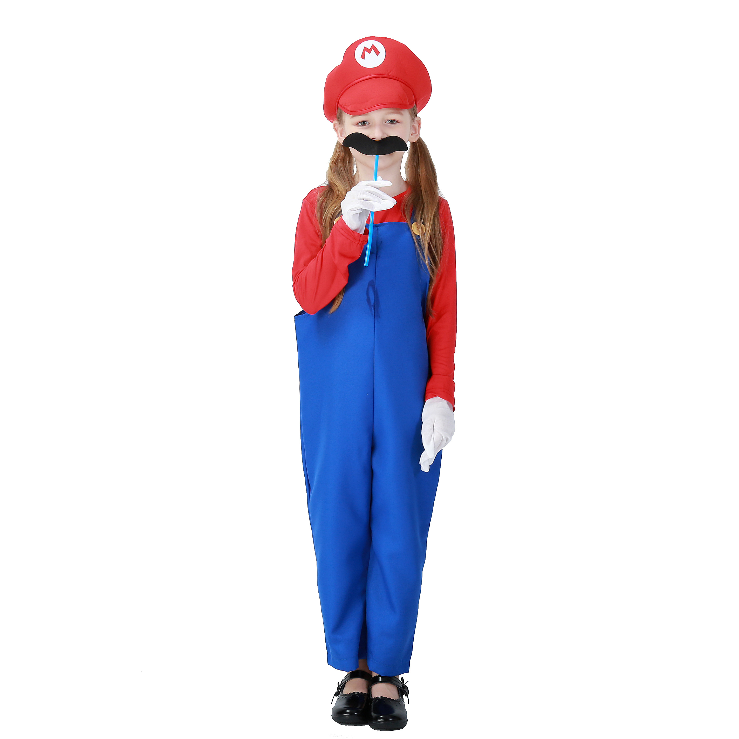 Carnival Kids Instyles Hot Sale Fancy Dress Super Mario Brother Luigi Halloween Costume