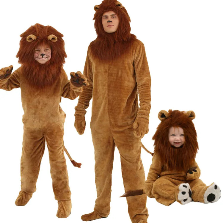 Halloween Carnival Cosplay Animal Costumes Performance Clothes Children Lion Long Hair Lion King Costume