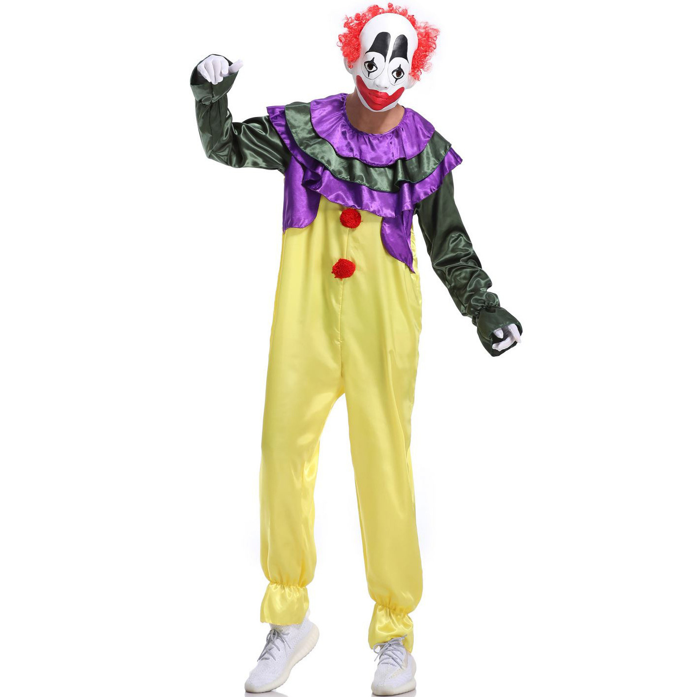 Halloween Carnival Party Fancy Dress Clown Back Soul Costumes Men's Clown Costume