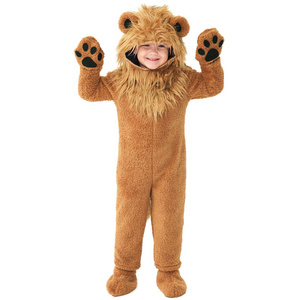 Hot Selling Funny Baby Animal Pajamas Halloween Cosplay Lion Mascot Costume For Kids