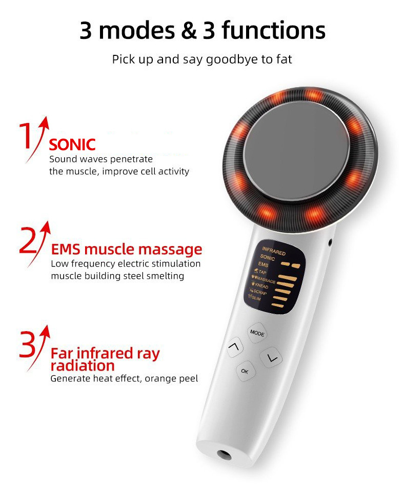 Home Use 3 in 1 Red led light EMS Body Anti Cellulite Massage Body Face Skincare body shaping Machine