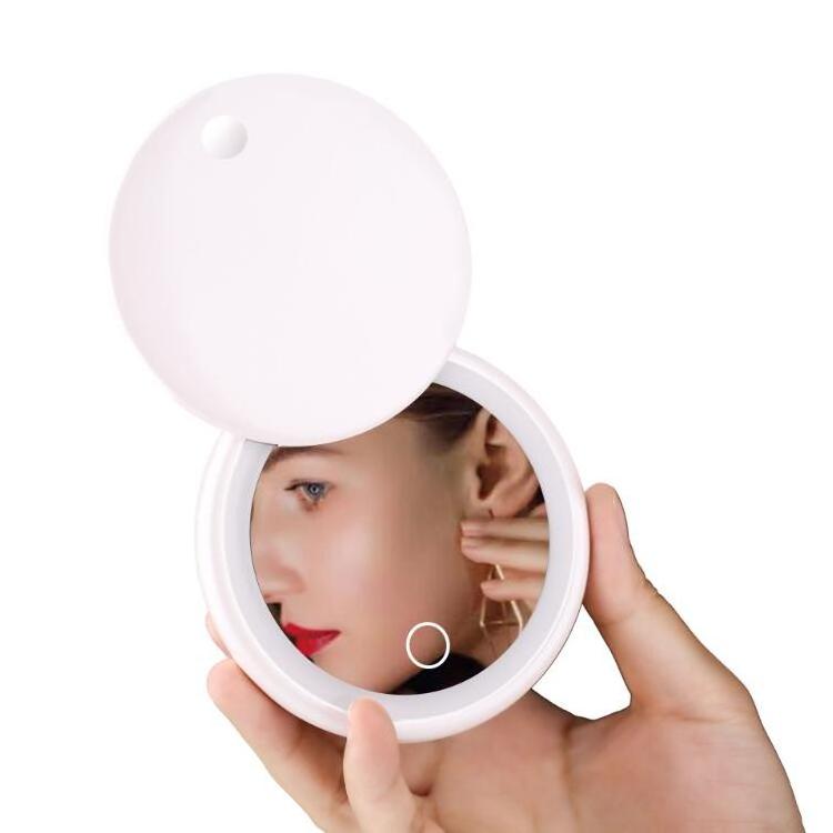 Hot Selling Desk Table with Stand Magnification Vanity Height 3X Magnifying Glass LED light Cosmetic Makeup Mirror