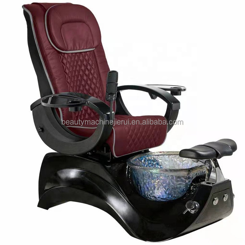 Salon furniture spa manicure pedicure massage chair plumbing pink pedicure chair