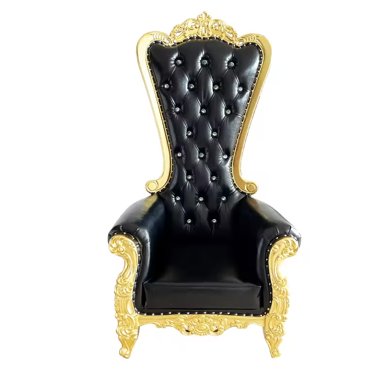 Luxury High Back King Queen Royal Velvet Thrown Chair Wedding Adult Princess Red Santa Throne Chair