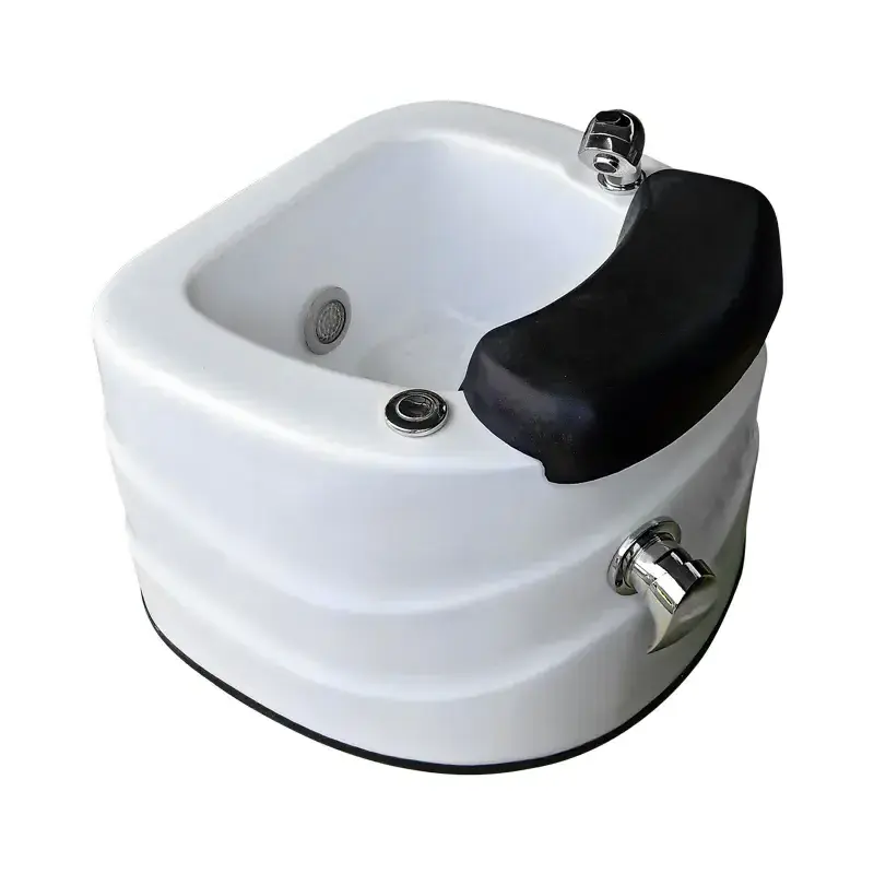 Foot Bath Spa Bowl With Footrest for Hotel Nail Salon Furniture Pedicure Sink