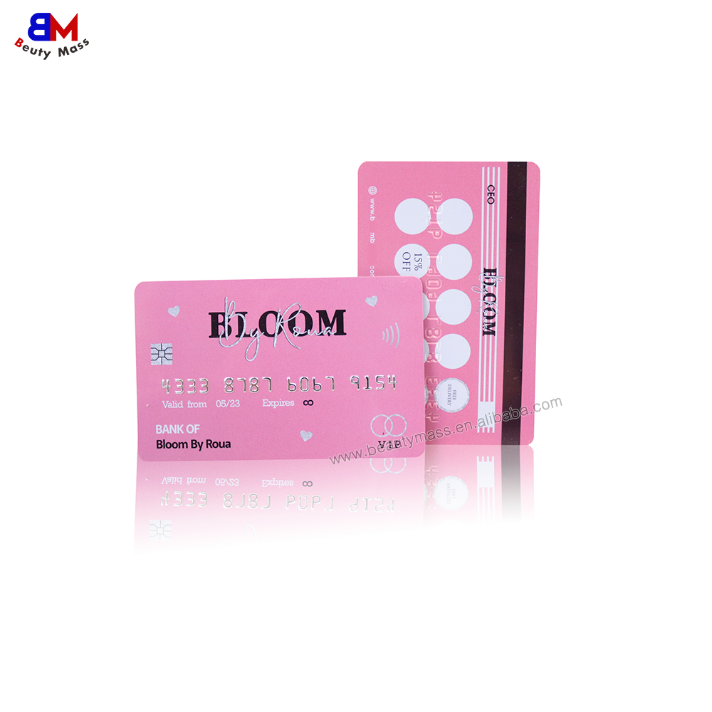 Custom Plastic Business Cards Printing PVC Luxury Embossed Number Name Membership Stamp Credit Card Looking Business Card