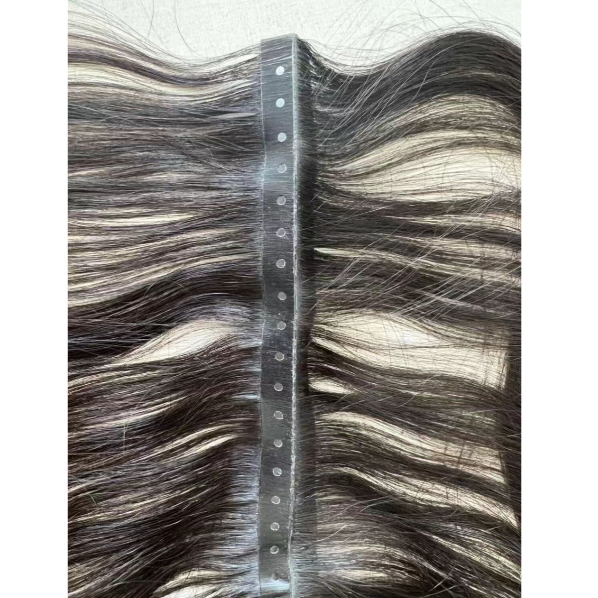 Two sides PU Hair Weft one side is PU HAIR ,The other side is Injected hair weft