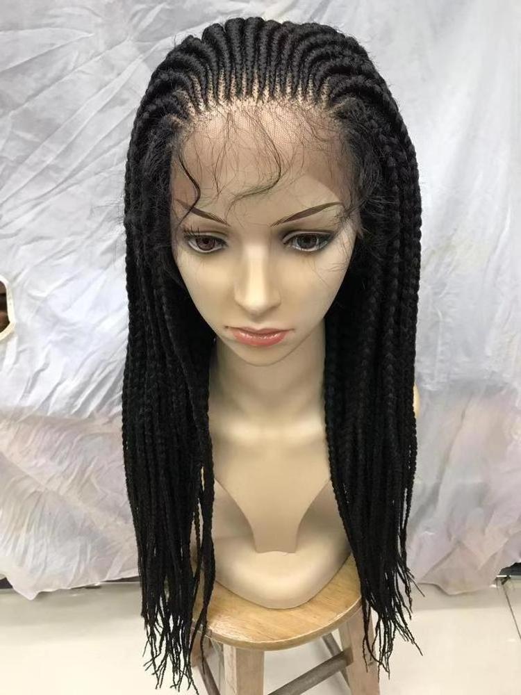 Japanese Synthetic Cornrow Braided Wigs In Stock DHL Fedex TNT Fastest Shipping