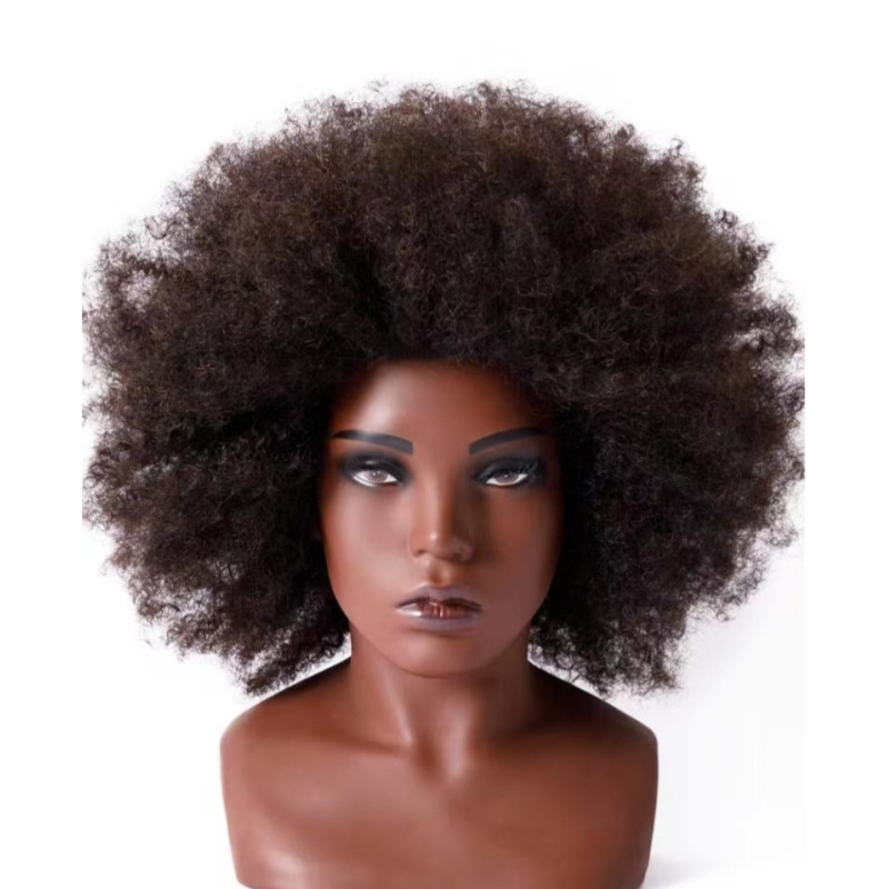 Fast delivery college doll head real hair afro mannequin head with afro hair for hairdressers training