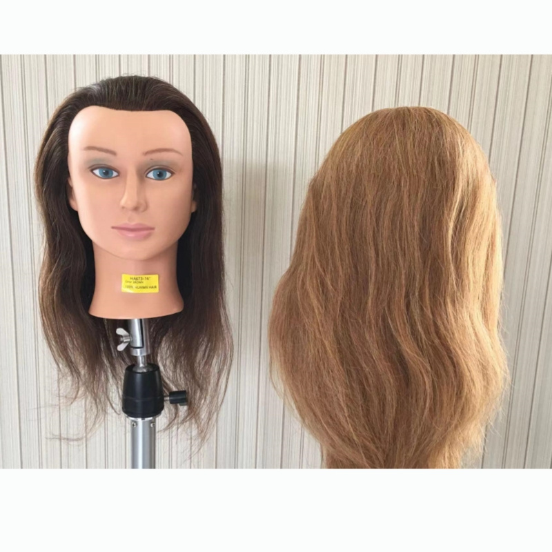 Fast delivery college doll head real hair afro mannequin head with afro hair for hairdressers training