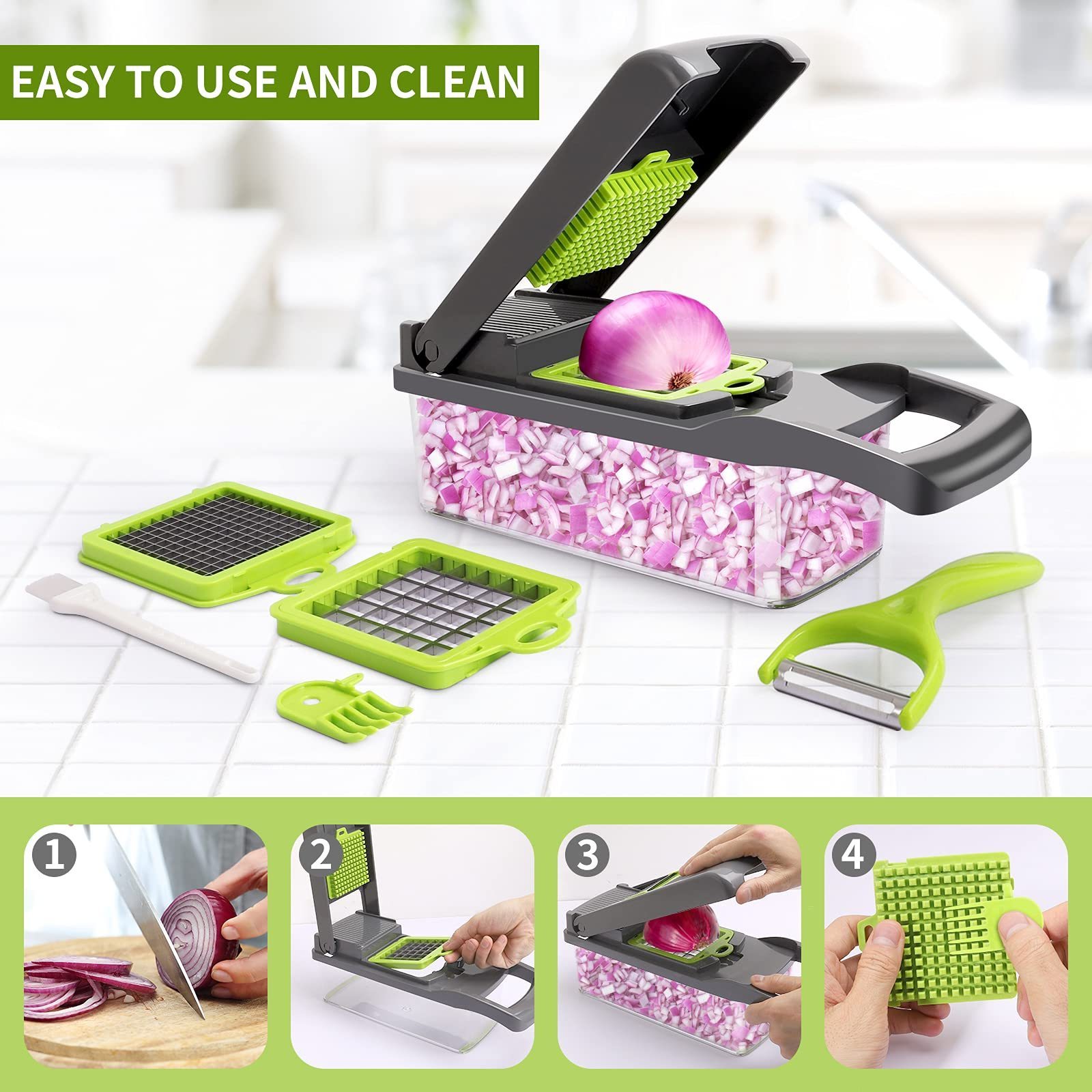 Hot Selling 2022 Commercial Multifunctional Vegetable Cutter Adjustable Safe Vegetable Slicer 12 In 1 Vegetables Chopper