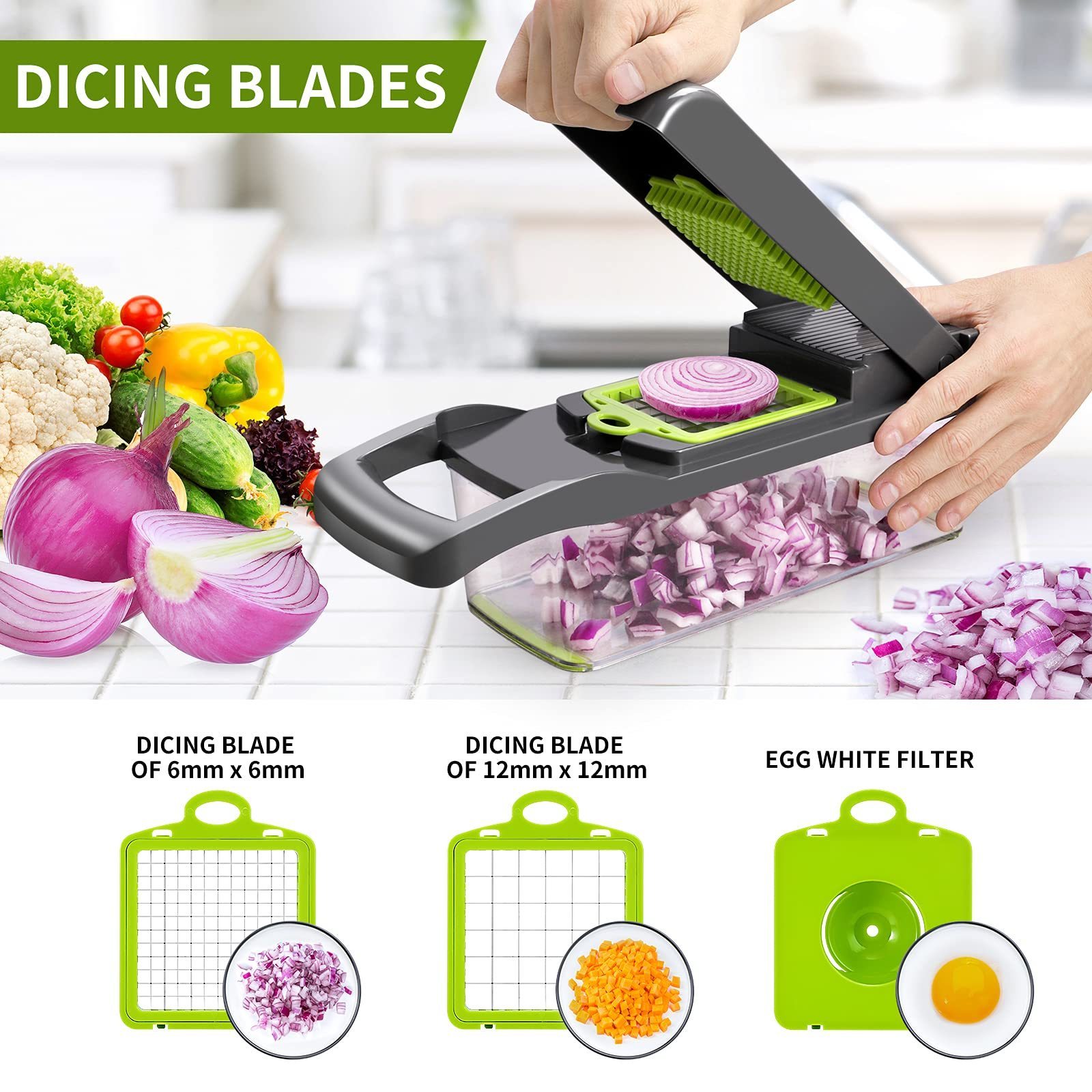 Hot Selling 2022 Commercial Multifunctional Vegetable Cutter Adjustable Safe Vegetable Slicer 12 In 1 Vegetables Chopper