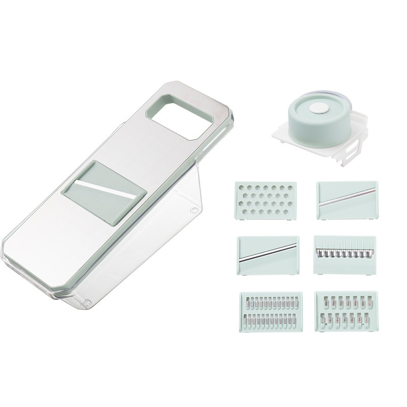 Kitchen Vegetable Chopper Commercial Home 6 In 1 Manual Multi Multifunction Vegetable Cutter Drain Vegetable Cutter