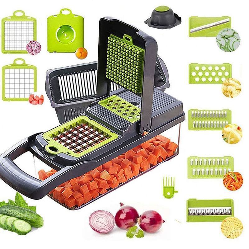 2023 Hot Selling Kitchen Accessories Mandoline Slicer Multifunctional Manual Vegetable Cutter 12 In 1 Kitchen Vegetable Chopper