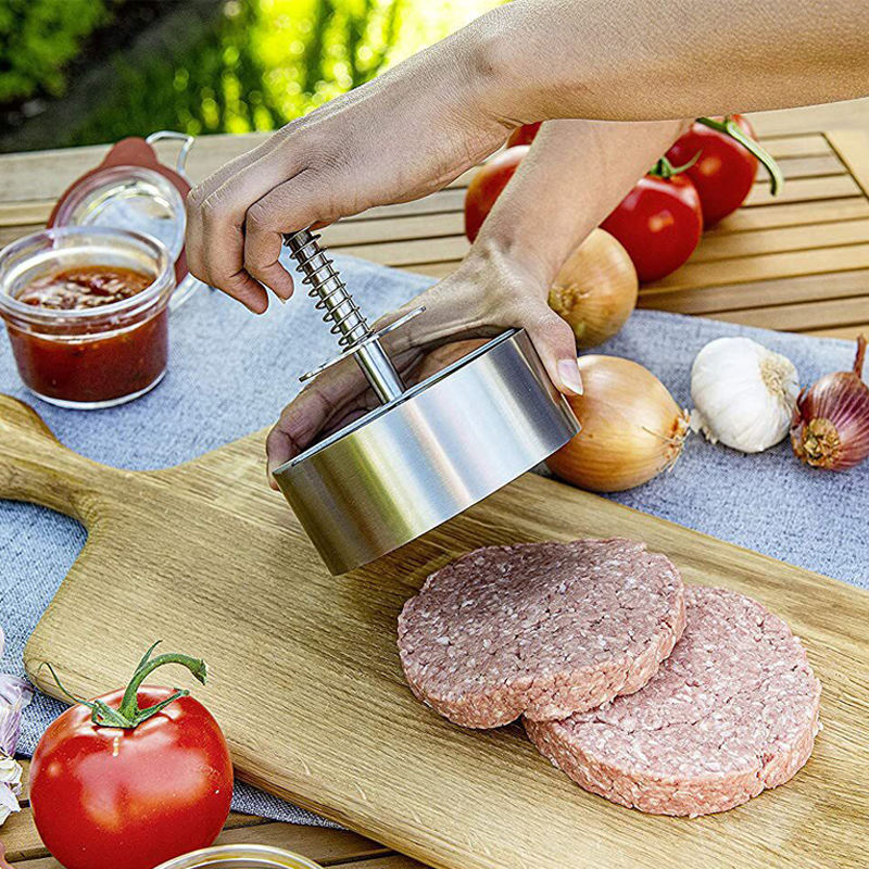 Custom Logo Perfect Edge Small Kitchen Tools Hamburger Burger Meat Press Machine