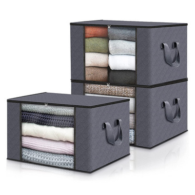 Products China Wholesale Blankets Foldable Clothes Storage Box Wardrobe Closet Organizers Box Clothes Storage Bag