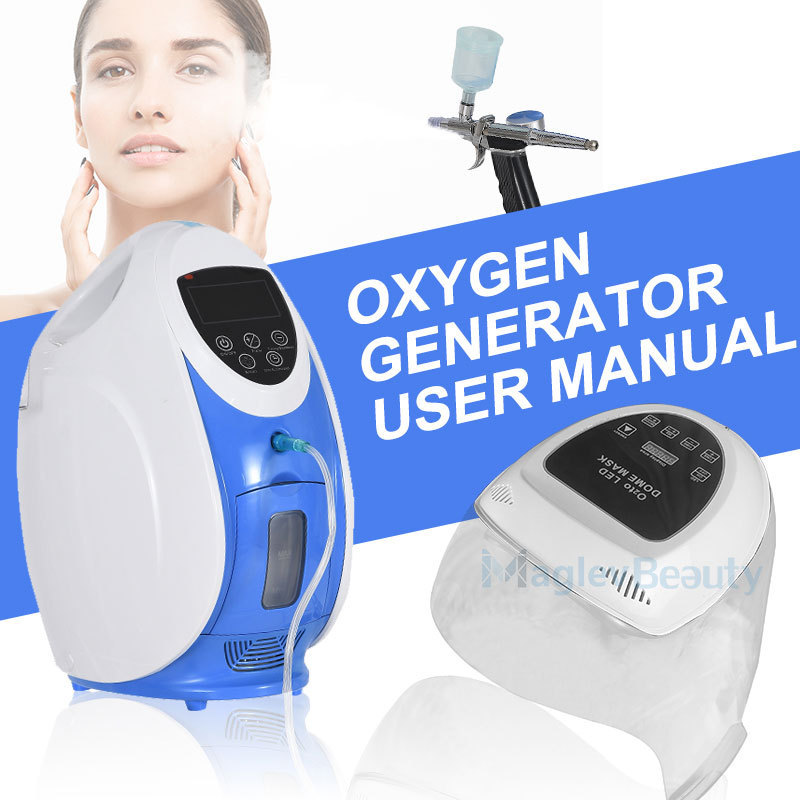 98% Korea LED O2toDerm Anion Oxigen Facial Machine Hydra Oxgen Jet Peel Dome Masks Oxygen Facial Machine For Skin Rejuvenation