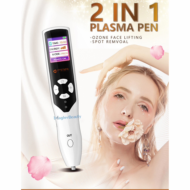 2024 2 In 1 Skin Tag Mole Removal Jet Cold Plasma Pen For Skin Tightening Professional Plasma Lifting Ozone Machine Tips Device