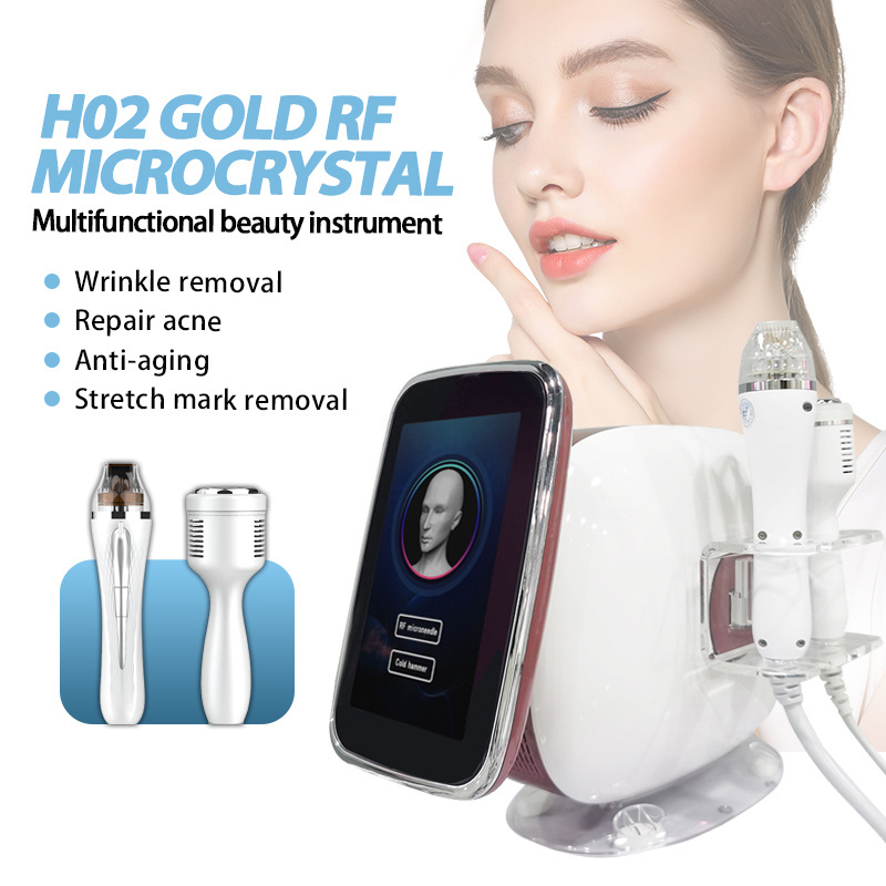 2 In 1 Radio Frequency Fractional Resurfacing Cold Hammer Portable Microneedling RF Skin Tightening Microneedle Machine