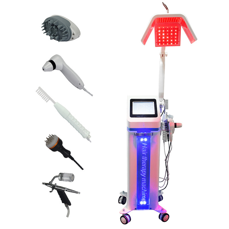 Professional 5 In 1 Hair Regrowth Grow 650nm Diode Laser Low Level Laser Therapy LLLT Scalp Analyzer Hair Growth Machine