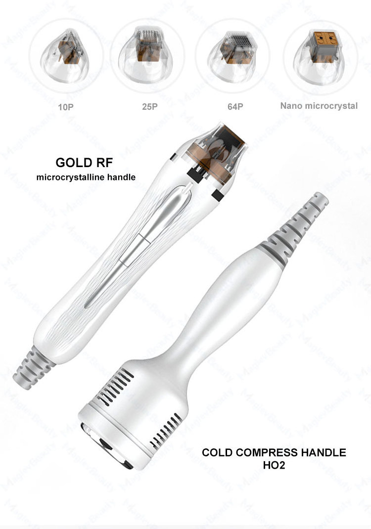 2 In 1 Radio Frequency Fractional Resurfacing Cold Hammer Portable Microneedling RF Skin Tightening Microneedle Machine