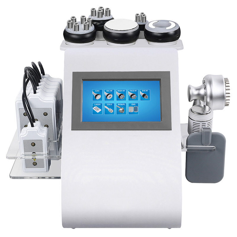 9 In 1 Vacuum Cavitation System 40K Cavitation Machine 40K RF Skin Tightening Fat Burning Face Lifting Body Slimming Machine