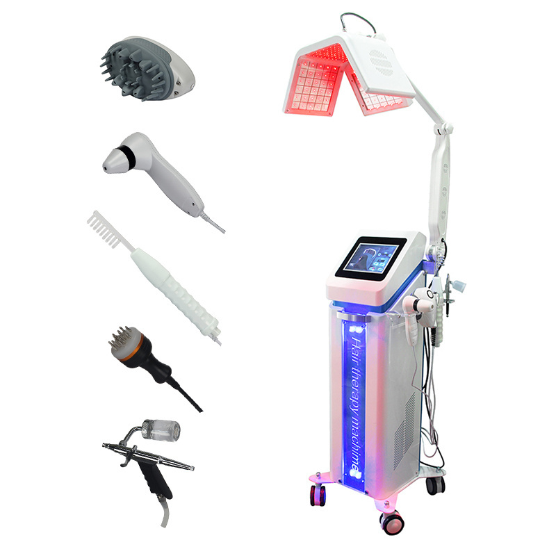 Professional 5 In 1 Hair Regrowth Grow 650nm Diode Laser Low Level Laser Therapy LLLT Scalp Analyzer Hair Growth Machine