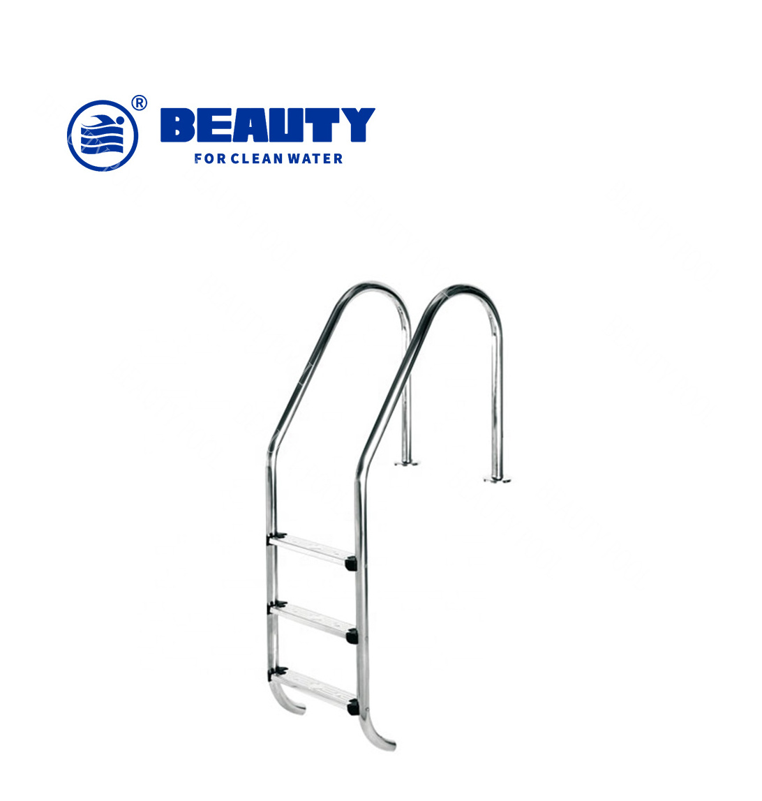 Chinese factory High Quality stainless steel L shape 5 steps Swimming Pool Ladder With Handrail For Swimming Pool