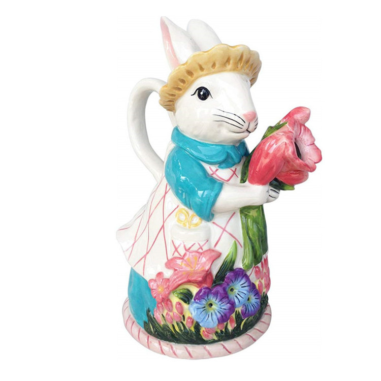 ceramic easter  Blue Sky Ceramic Bunny Teapot, Multicolor