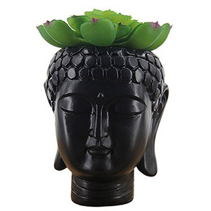 resin buddha head Buddha Planter Buddha Head Flower Pot The Talking Fruit Hand Painted Windowsill Planter Pot for Succulent