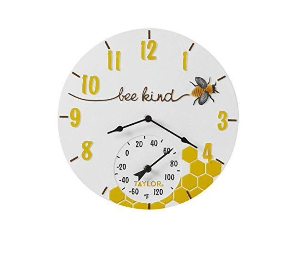 Polyresin/Resin  product Bee Kind Poly Resin Indoor and Outdoor Clock