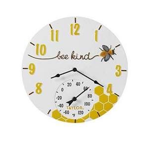 Polyresin/Resin  product Bee Kind Poly Resin Indoor and Outdoor Clock