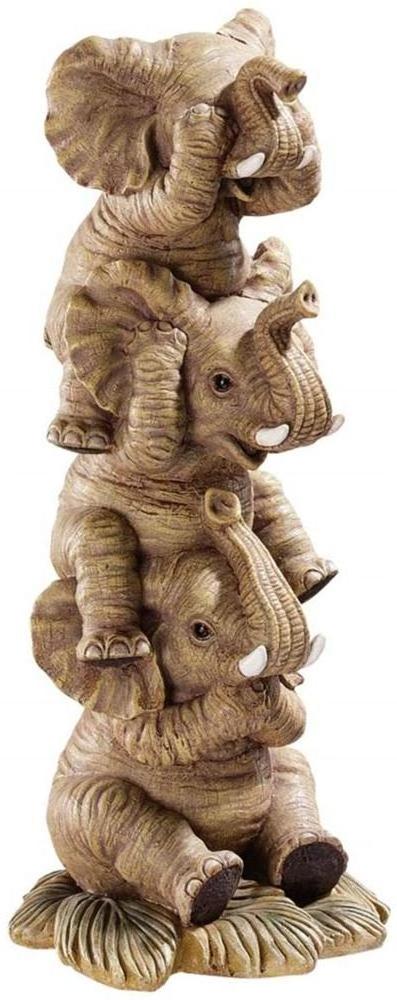 ceramic elephant vase  Hear-No, See-No, Speak-No Evil Stacked Elephants Collectible Statue, Single