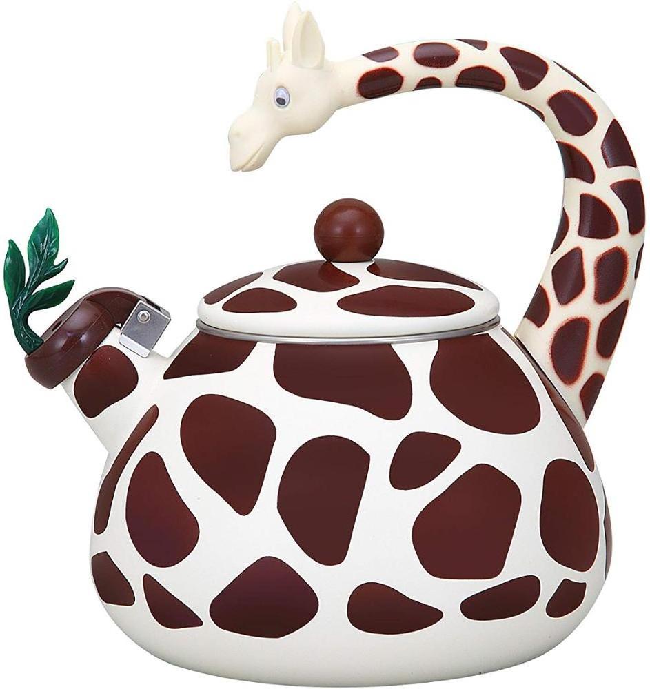 Ceramic Giraffe Whistling Tea Kettle Teapot