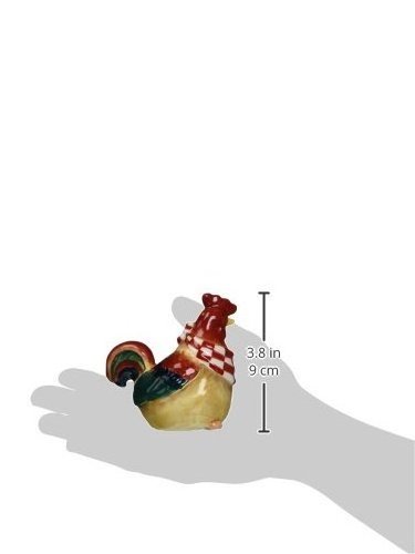 ceramic Barn Yard Chicken Salt and Pepper Set, 2-3/4-Inch, 3-5/8-Inch