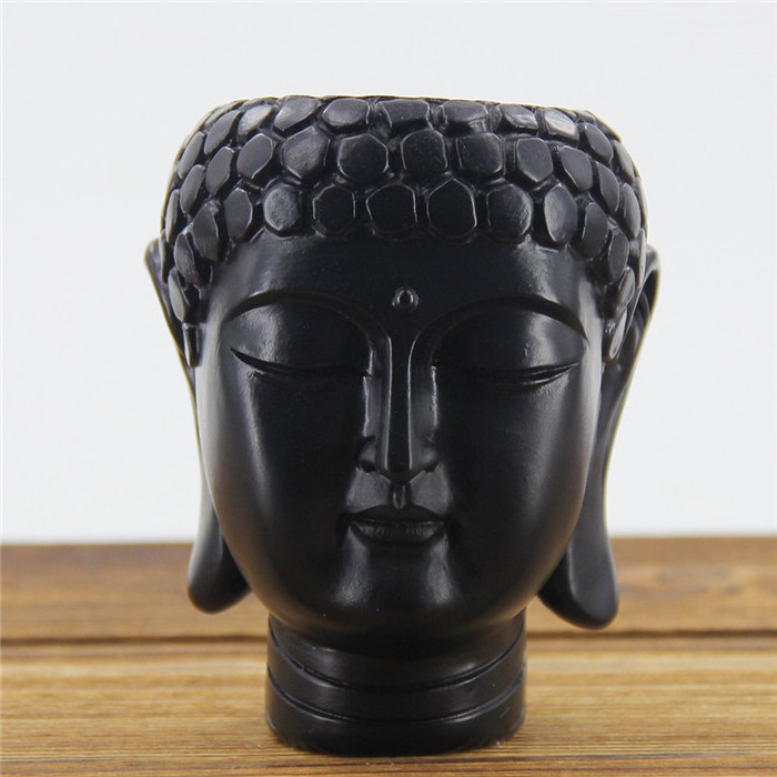 resin buddha head Buddha Planter Buddha Head Flower Pot The Talking Fruit Hand Painted Windowsill Planter Pot for Succulent